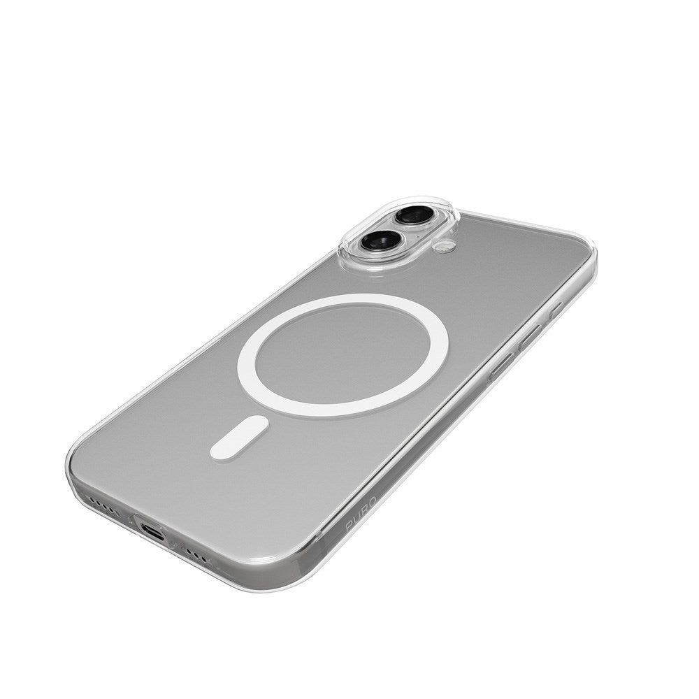 PURO iPhone 17 Hybrid Bagside Cover - MagSafe Kompatibel - Gennemsigtig / Hvid