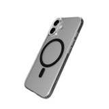 PURO iPhone 17 Hybrid Bagside Cover - MagSafe Kompatibel - Gennemsigtig / Sort