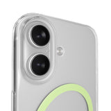 PURO iPhone 17 Hybrid Bagside Cover - MagSafe Kompatibel - Gennemsigtig / Grøn