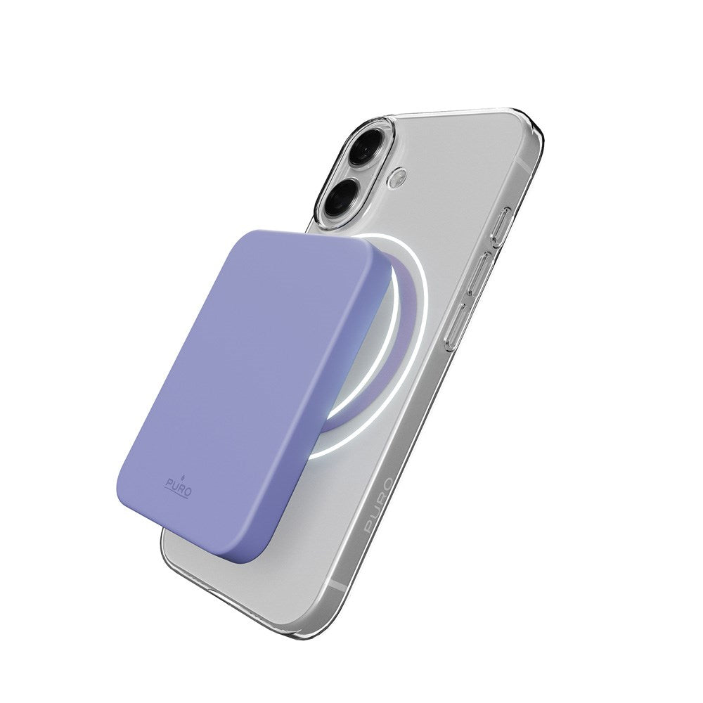 PURO iPhone 17 Hybrid Bagside Cover - MagSafe Kompatibel - Gennemsigtig / Lilla