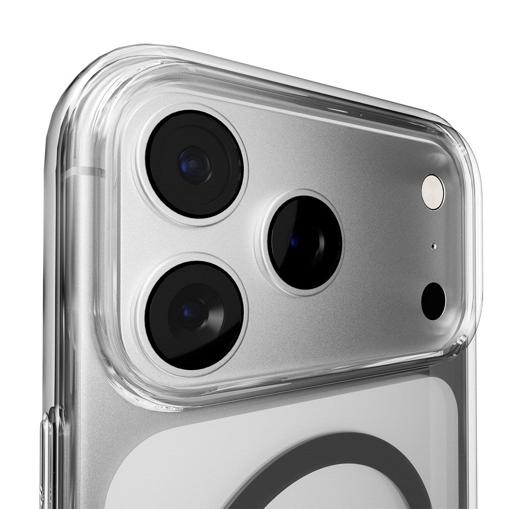 PURO iPhone 17 Pro Hybrid Bagside Cover - MagSafe Kompatibel - Gennemsigtig / Sort