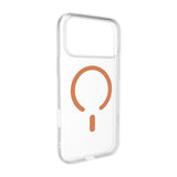 PURO iPhone 17 Pro Hybrid Bagside Cover - MagSafe Kompatibel - Gennemsigtig / Orange