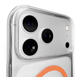 PURO iPhone 17 Pro Hybrid Bagside Cover - MagSafe Kompatibel - Gennemsigtig / Orange