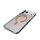 PURO iPhone 17 Pro Hybrid Bagside Cover - MagSafe Kompatibel - Gennemsigtig / Orange