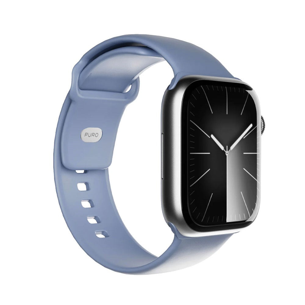 Apple Watch (42/44/SE/45/46/49mm) Puro ICON Silicone Rem - Ice Blue