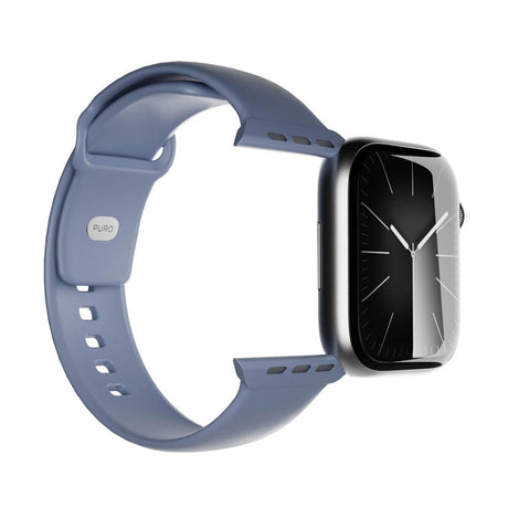 Apple Watch (42/44/SE/45/46/49mm) Puro ICON Silicone Rem - Ice Blue