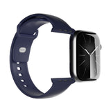 Apple Watch (42/44/SE/45/46/49mm) Puro ICON Silicone Rem - Crown Blue
