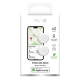 Puro Find Me Mini Dual GPS Tracker - Apple Find My & Android Find Hub - 2 stk - Hvid
