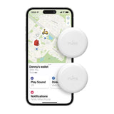 Puro Find Me Mini Dual GPS Tracker - Apple Find My & Android Find Hub - 2 stk - Hvid
