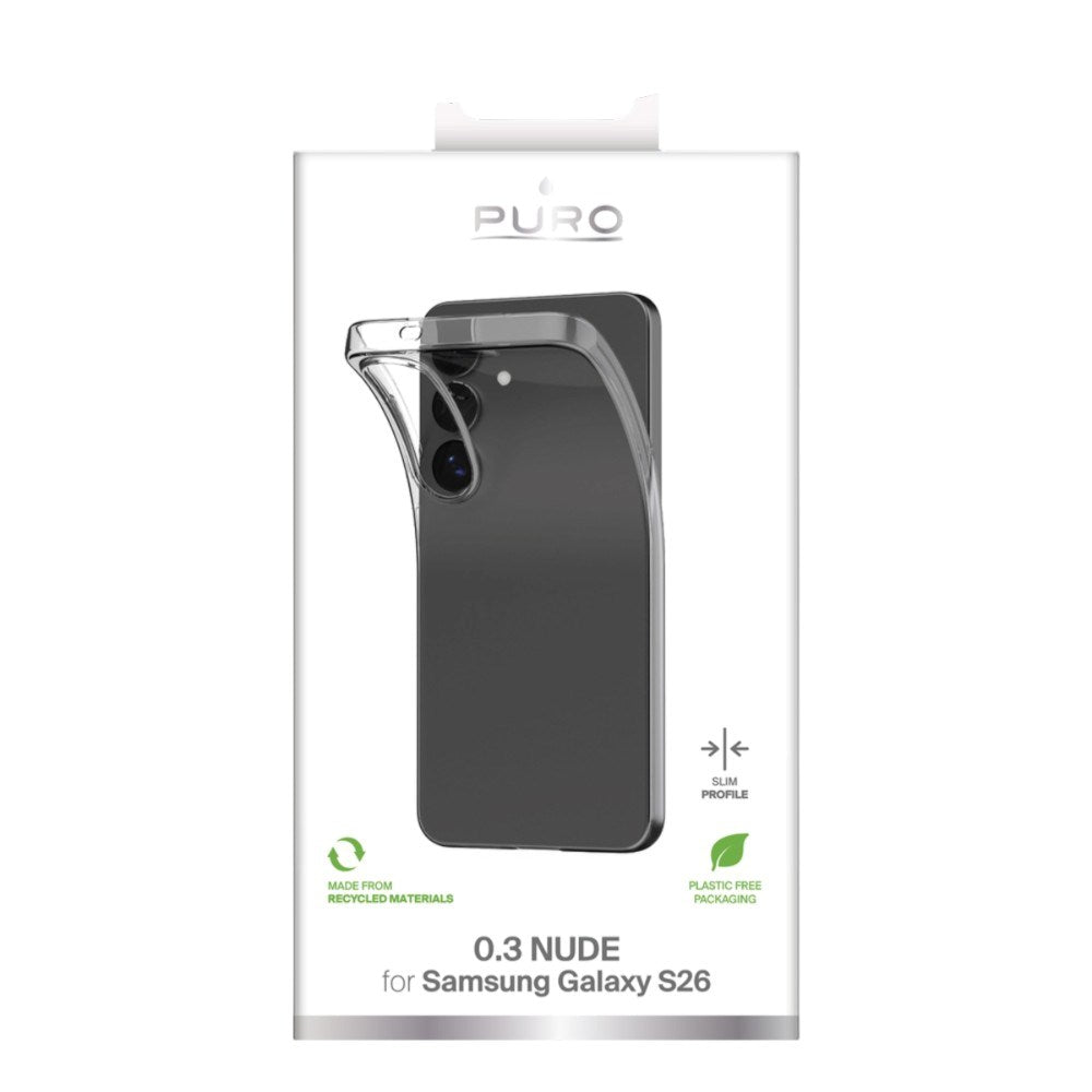 PURO Samsung Galaxy S26 NUDE Ultra Slim Bagside Cover - 0.3mm - Gennemsigtig