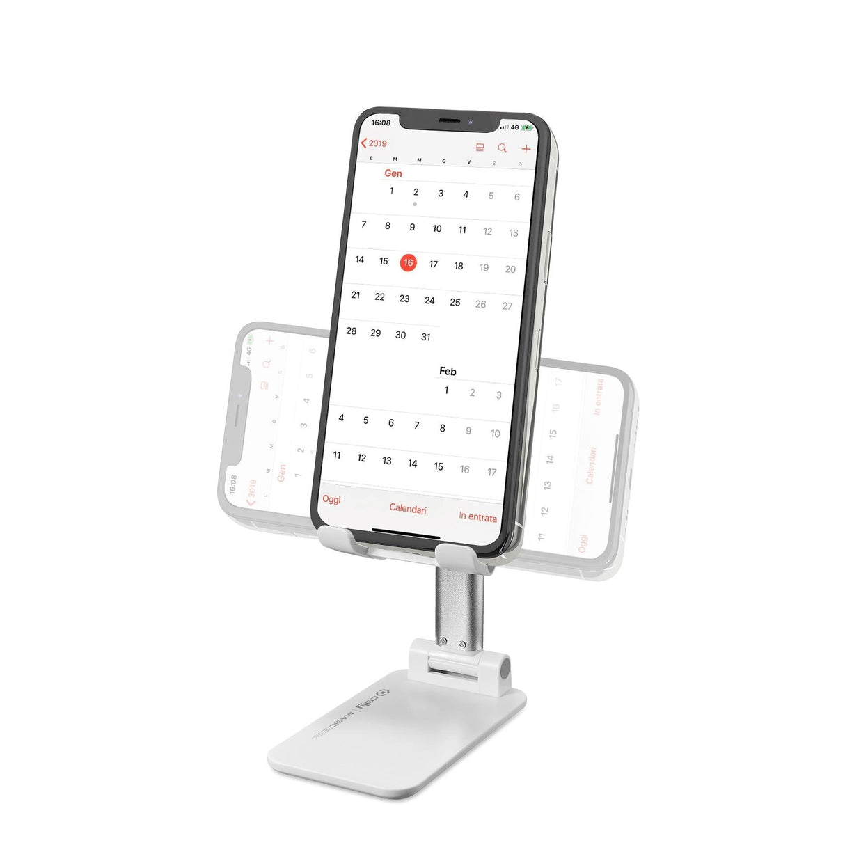 Celly Portable Magic Desk Holder - Stander Til Mobil & Tablet - Hvid