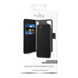 Samsung Galaxy A21 Cover Puro Wallet Detachable 2-In-1 - Sort (DEMO)