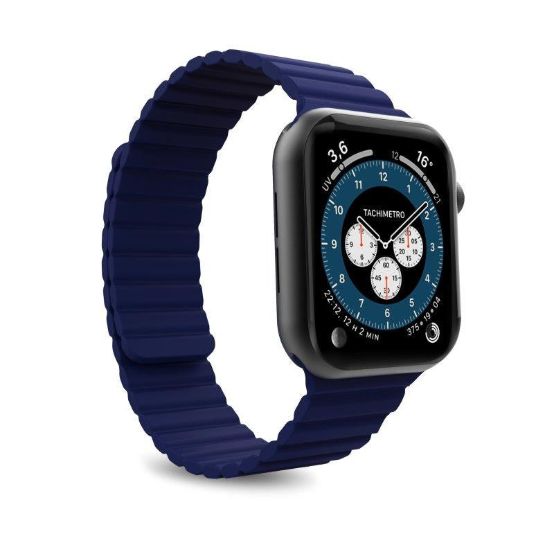 Puro ICON Link Apple Watch (42/44/SE/45/49MM) Silikone Rem i Str. M/L - Blå