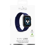 Puro ICON Link Apple Watch (42/44/SE/45/49MM) Silikone Rem i Str. M/L - Blå