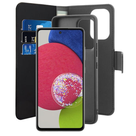 Samsung Galaxy A53 Cover Puro Wallet Detachable 2-In-1 Cover - Sort