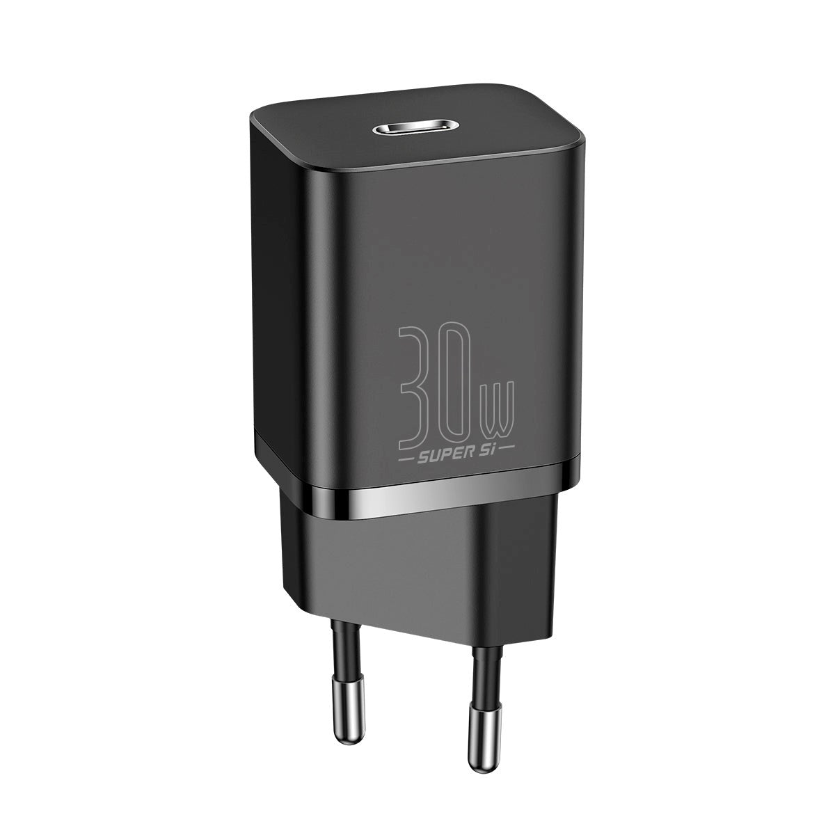 Baseus Compact PD 30W Vægoplader USB-C Quick Charge - Sort