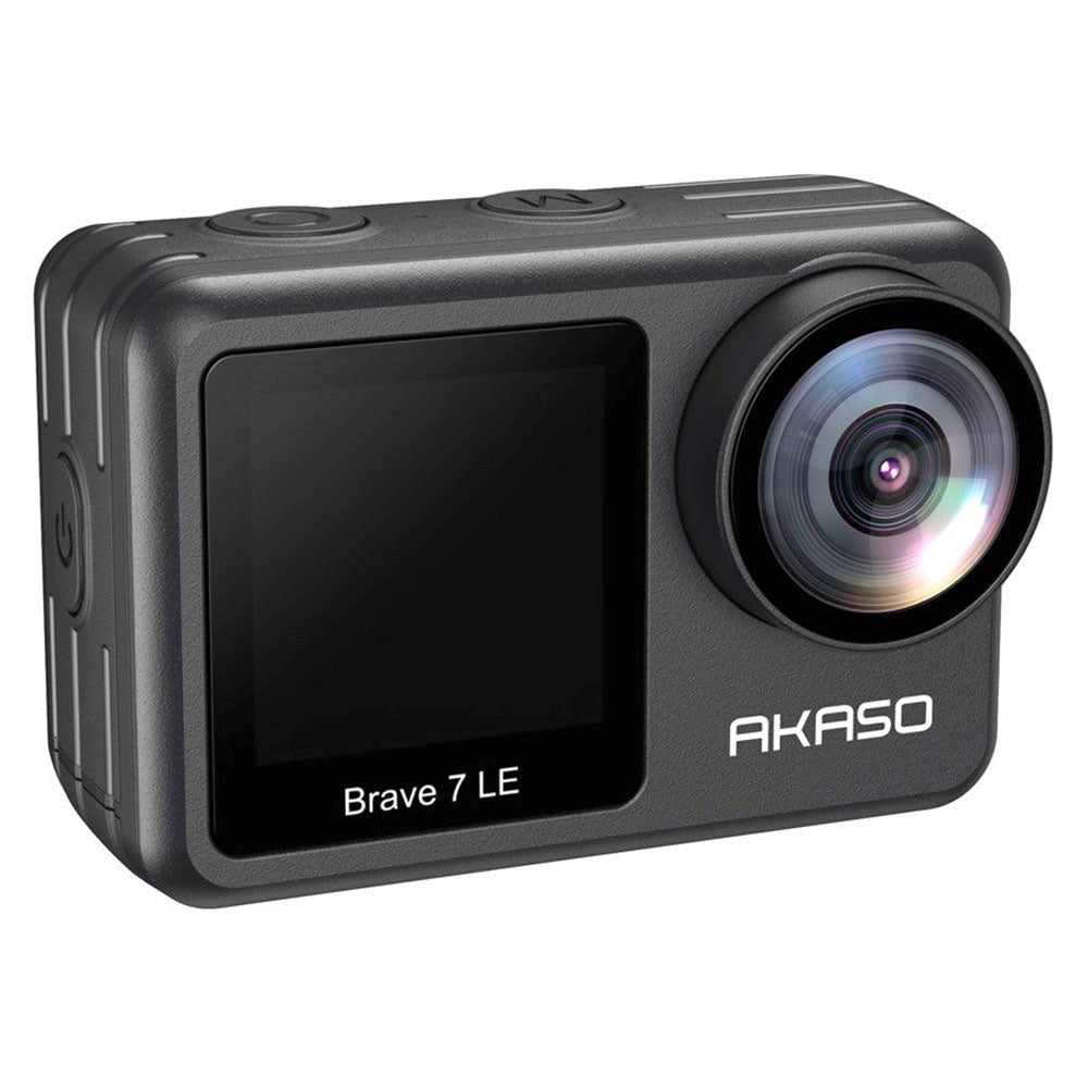 AKASO Brave 7 LE Action Kamera 4K/30fps & 20MP m. Dobbelt Skærm - Sort