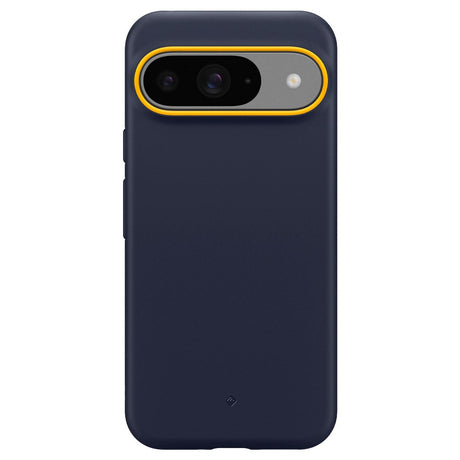 Google Pixel 9 / 9 Pro Spigen Caseology Nano Pop Fleksibelt Plast Bagside Cover - Mørkeblå / Gul