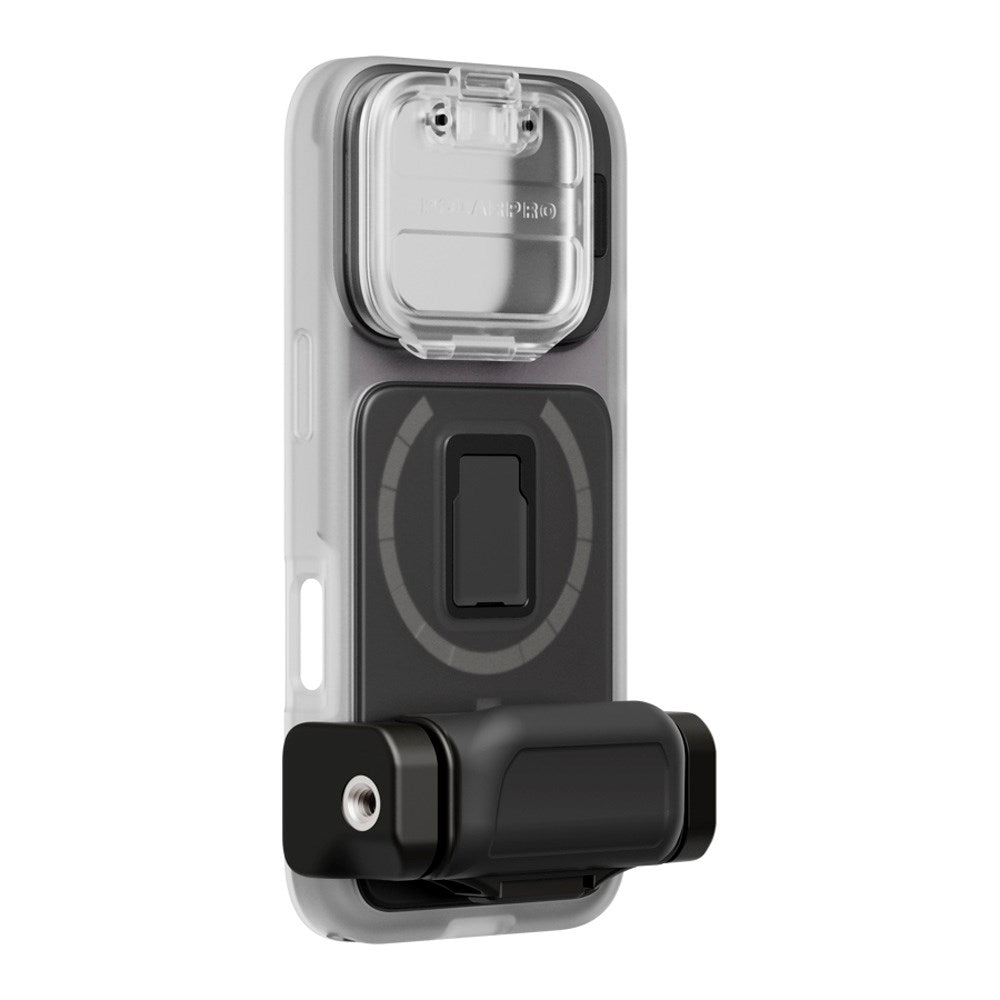 iPhone 16 Pro PolarPro LiteChaser 16 Pro Bagside Cover - MagSafe Kompatibel - Gennemsigtig / Sort