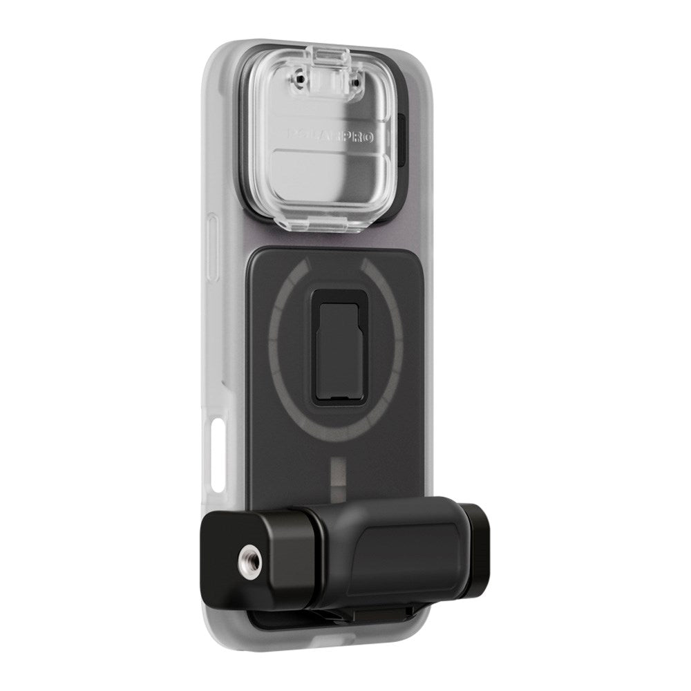 iPhone 16 Pro Max PolarPro LiteChaser 16 Pro Bagside Cover - MagSafe Kompatibel - Gennemsigtig / Sort