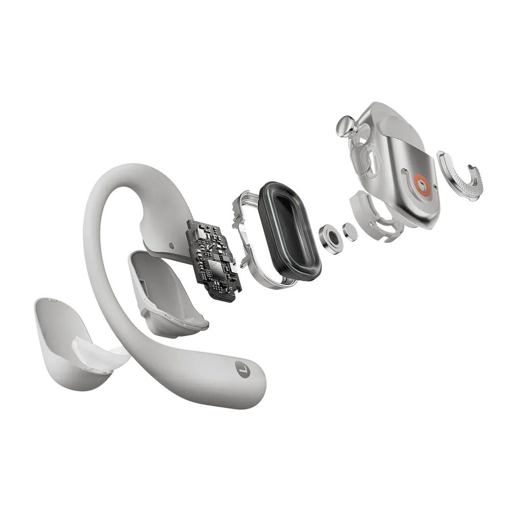 Shokz OpenFit 2+ True Wireless Høretelefoner - Open-Ear - Grå