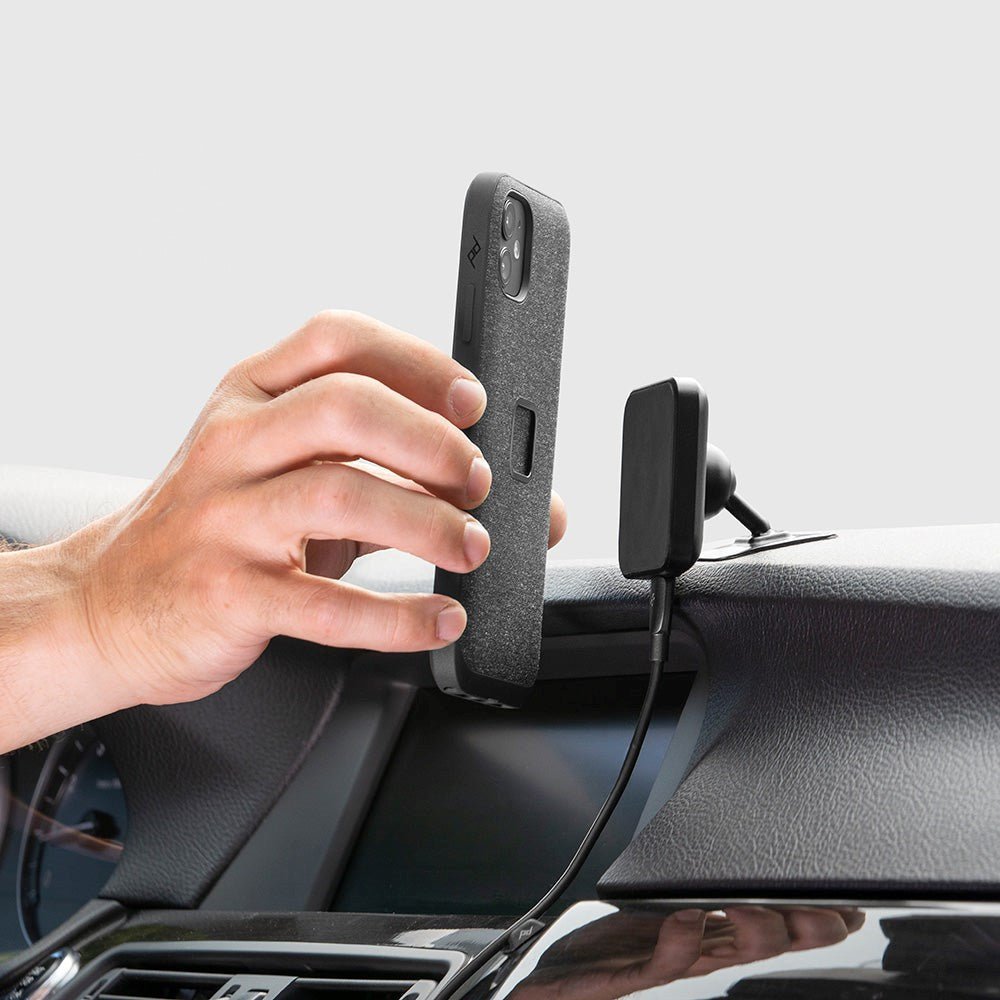 Peak Design Car Mount Mobilholder m. 15W Trådløs Opladning til Instrumentbræt - MagSafe Kompatibel - Sort