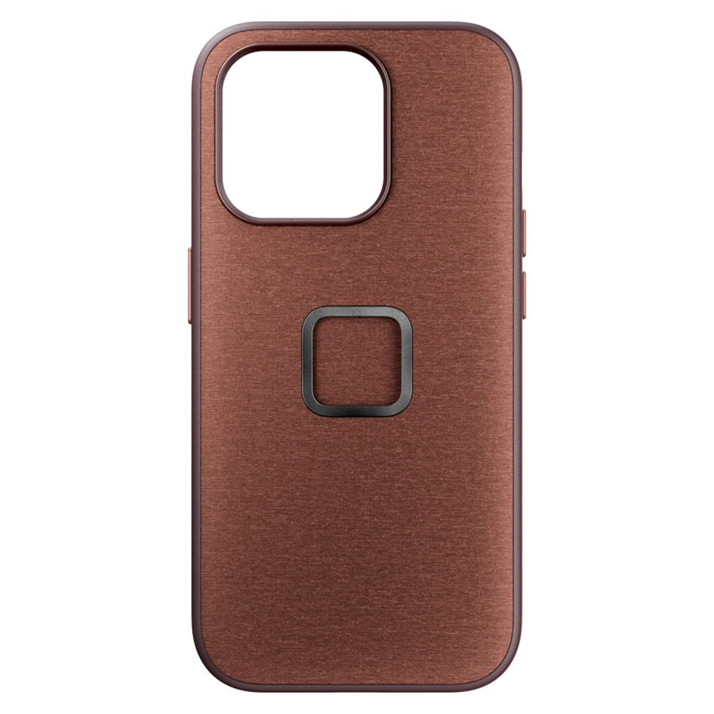 Peak Design iPhone 15 Pro Stof Cover m. SlimLink Beslag - MagSafe Kompatibel - Redwood