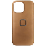 Peak Design iPhone 16 Pro Max Læder Cover m. SlimLink Beslag - MagSafe Kompatibel - Tan