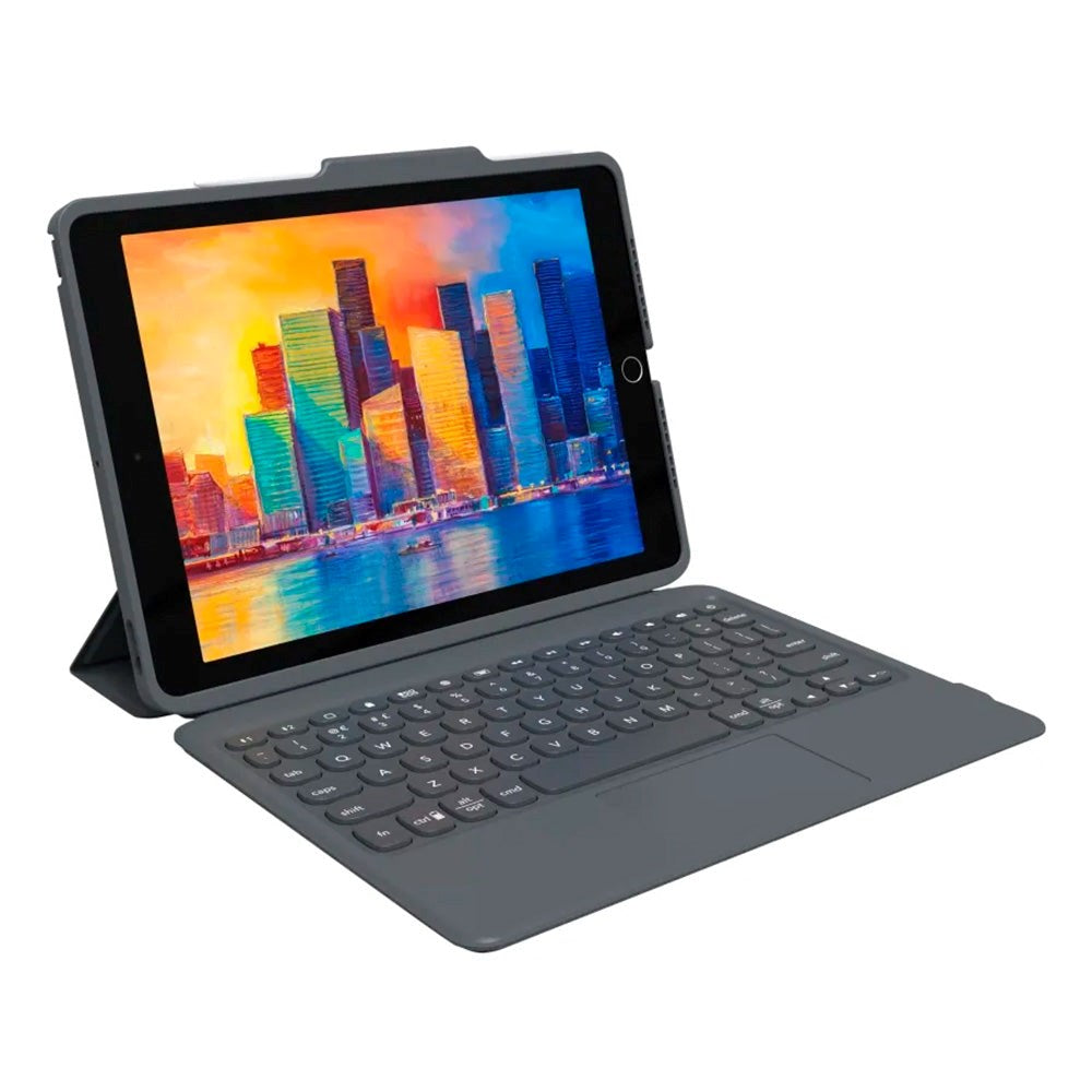 iPad 10.2" (2020 / 2019) Zagg Pro Keys Trackpad Keyboard (Dansk Tastatur m. Cover) -  Charcoal