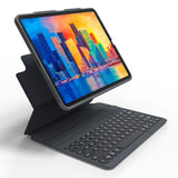 iPad Pro 11" (2022 / 2021 / 2020 / 2018) Zagg Pro Keys Keyboard (Dansk Tastatur m. Cover) -  Charcoal