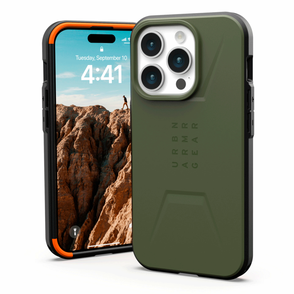 iPhone 15 Pro UAG CIVILIAN Series Bagside Cover - MagSafe Kompatibel - Olive