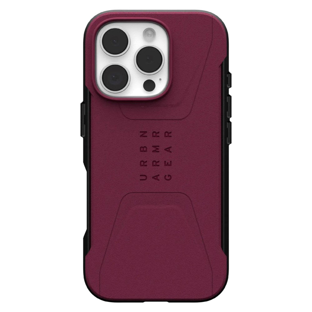 iPhone 16 Pro UAG CIVILIAN Series Bagside Cover - MagSafe Kompatibel - Bordeaux