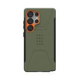 UAG Samsung Galaxy S25 Ultra Civilian Pro Cover - Orange/Grøn