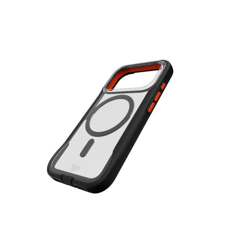 iPhone 17 Pro Tech21 EVO Pro Mobil Cover m. Strop - MagSafe Kompatibel - Gennemsigtig / Sort