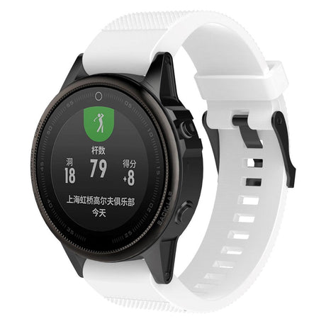 Garmin Fenix 6s & 6s Pro / 5s & 5s Plus Riflet Silikone 20mm QuickFit Rem inkl. Stifter - Hvid