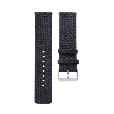 Smartwatch 20mm Nylon Canvas Rem - Sort