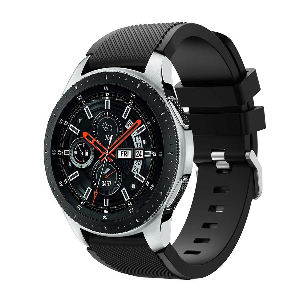 Samsung Galaxy Watch 46 mm Twill Texture Silicone Watchband - Sort