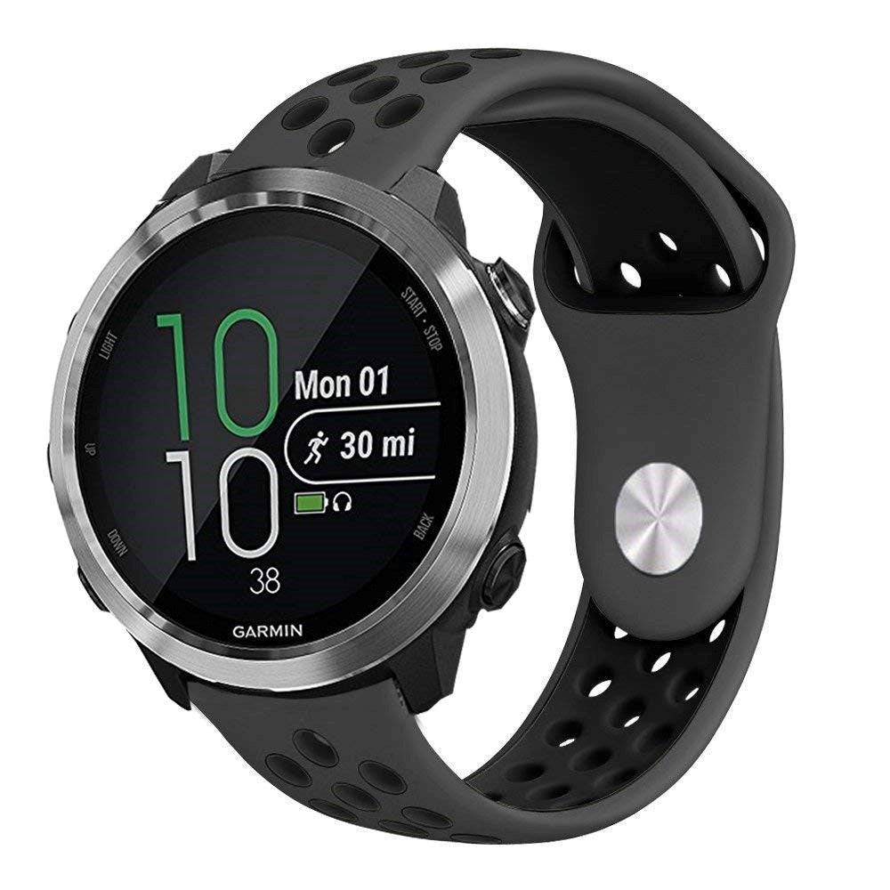 Smartwatch 20mm Hullet Silikone Rem - Sort