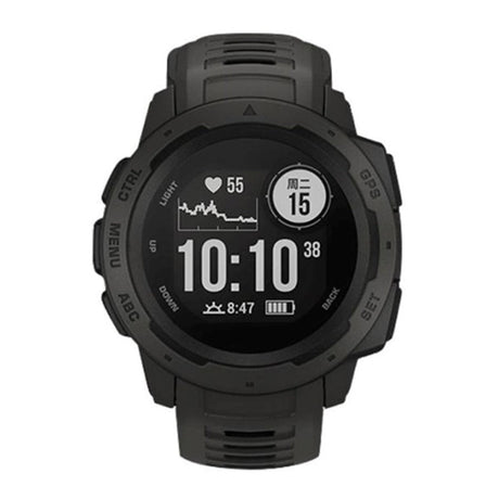 Garmin Instinct 22mm Rem af Silikone m. Stifter - Sort