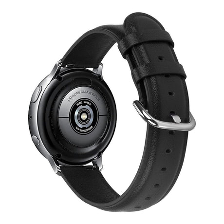 Universal Smartwatch Læder Rem (20mm) - Sort