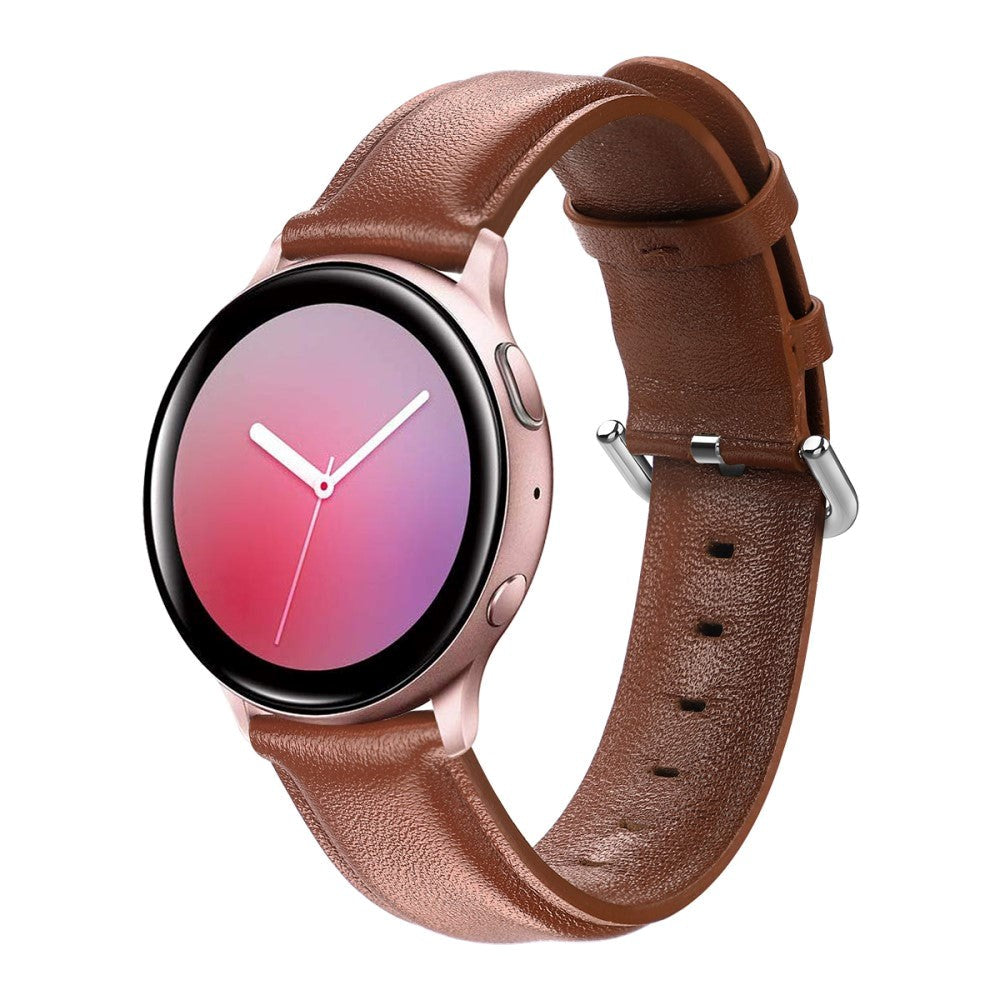 Universal Smartwatch Læder Rem (20mm) - Brun