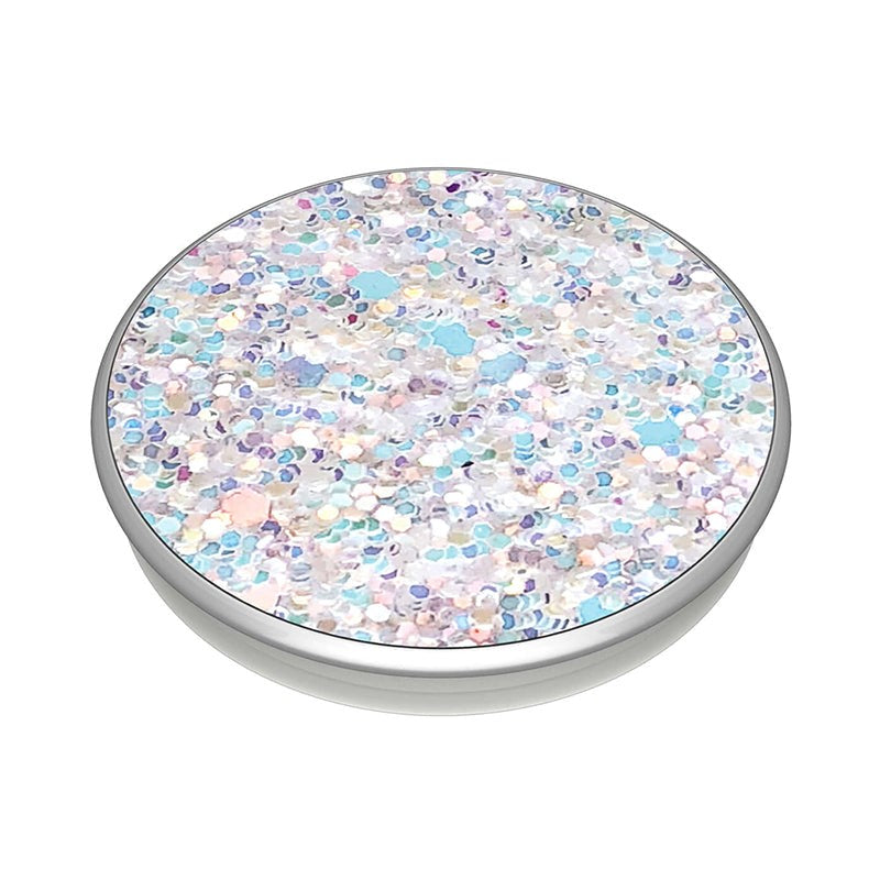 POPSOCKETS Premium PopGrip Hvid Glitter Sne Aftageligt Greb m. Holder & Stand