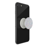 POPSOCKETS Premium PopGrip Hvid Glitter Sne Aftageligt Greb m. Holder & Stand