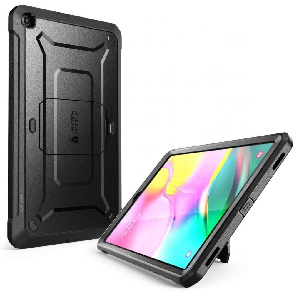 Samsung Galaxy Tab A 10.1 (2019) Håndværker Cover - Supcase Unicorn Beetle Pro Cover m. Beskyttelsesfilm - Sort