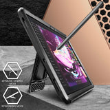 Supcase Samsung Galaxy Tab S9 Håndværker Cover - Unicorn Beetle Pro Cover m. Beskyttelsesfilm - Sort