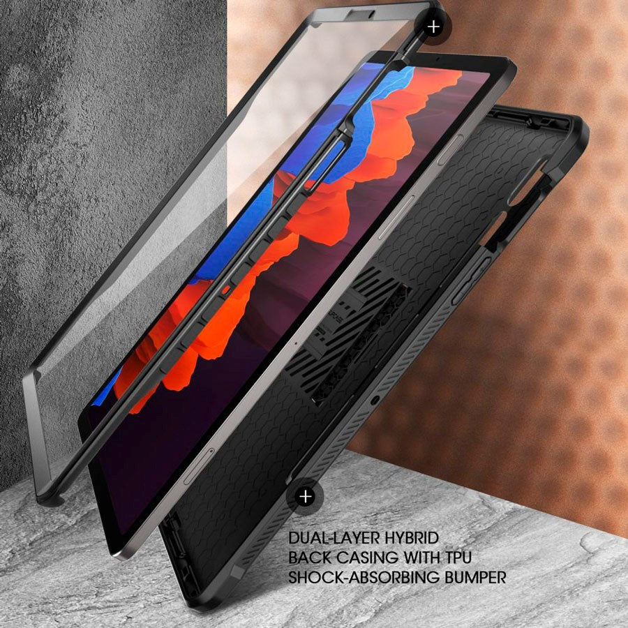 Supcase Samsung Galaxy Tab S9 Håndværker Cover - Unicorn Beetle Pro Cover m. Beskyttelsesfilm - Sort