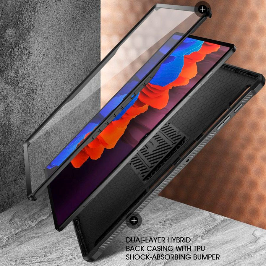 Supcase Samsung Galaxy Tab S8 Ultra Håndværker Cover - Unicorn Beetle Pro Cover m. Beskyttelsesfilm - Sort