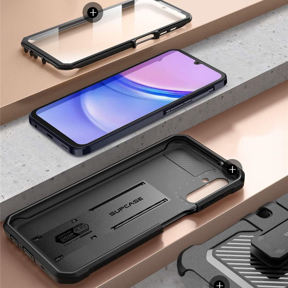 Samsung Galaxy A15 / A15 (5G) SUPCASE Unicorn Beetle Pro Cover m. Skærmbeskyttelse Sort