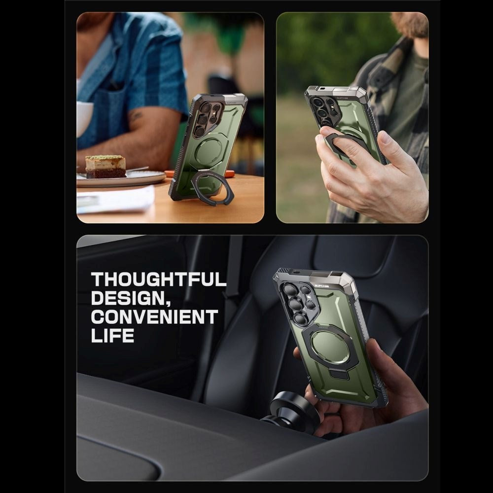 Samsung Galaxy S25 Ultra Supcase Unicorn Beetle Grip Cover - MagSafe Kompatibel - Grøn