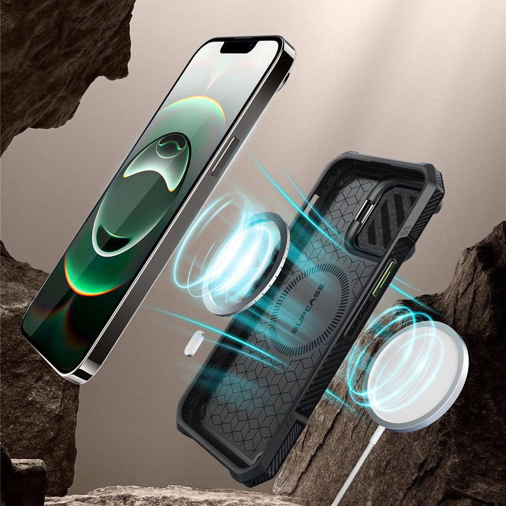 iPhone 17e / 16e / 15 / 14 / 13 Supcase UB XT Case m. Ståfunktion - MagSafe Kompatibel - Grøn